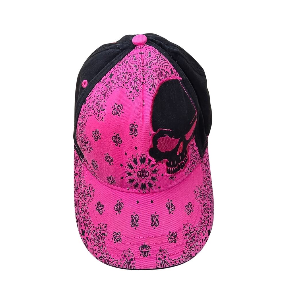 Y2k Style Coquette Skull Pink Monster Jam Gravedigger Hat Size Small